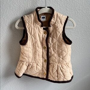Janie and Jack quilted peplum vest